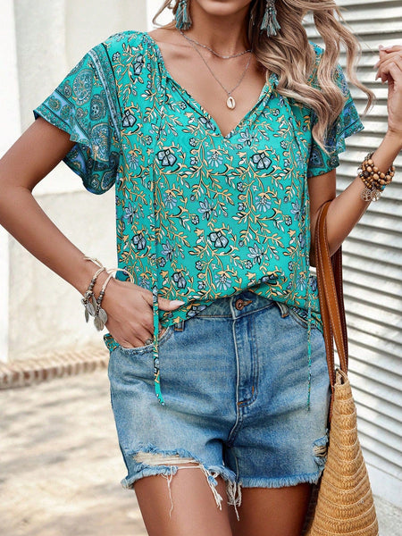 JOLIE Top - Green-Women Blouses- Boheme Junction