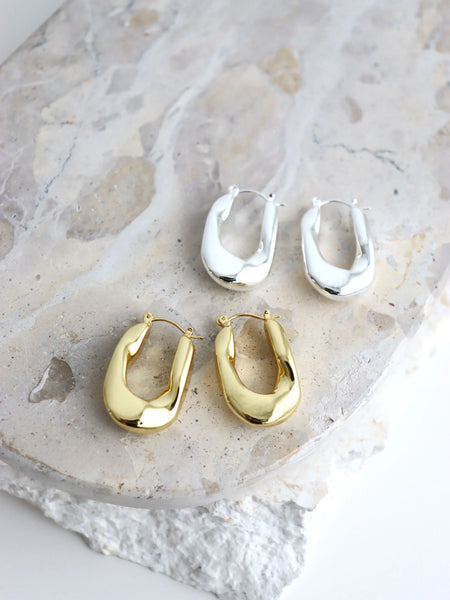 LEA WAVY Earrings in 18K Gold Plated-Earrings- Boheme Junction