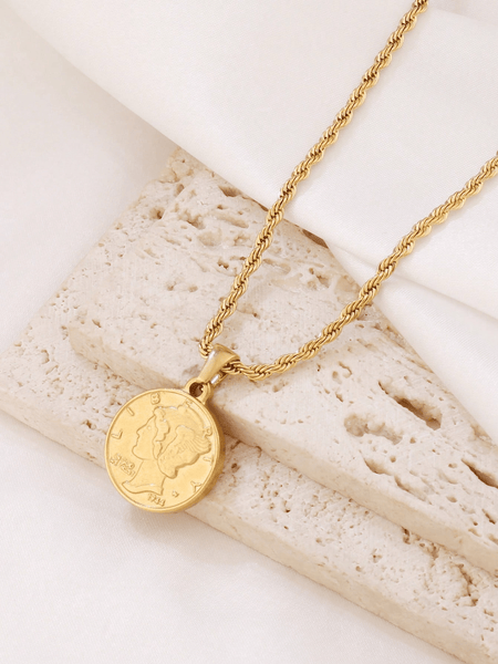 LIBERTY Necklace - Gold-Women Pendant Necklaces- Boheme Junction