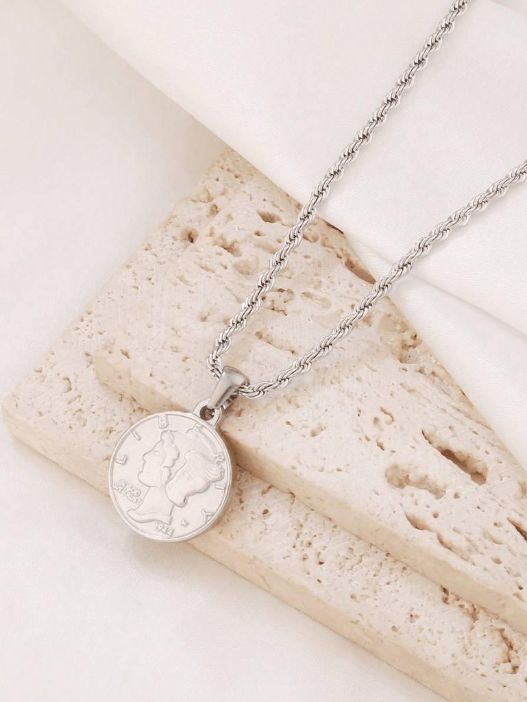 LIBERTY Necklace - Silver-Women Pendant Necklaces- Boheme Junction