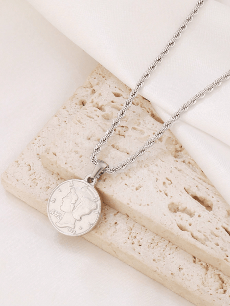 LIBERTY Necklace - Silver-Women Pendant Necklaces- Boheme Junction