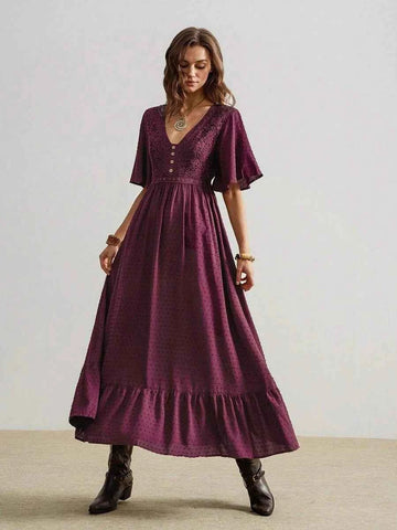 PLUS SIZE Cory Maxi Dress - Purple | Boho Plus Size Dress