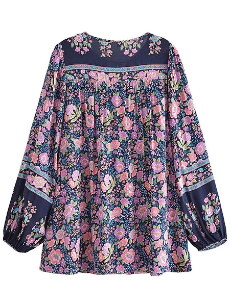 MELBA Top - Navy-Blouse- Boheme Junction