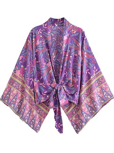 MORELLO Cropped Kimono & Pants Set-Anhui- Boheme Junction