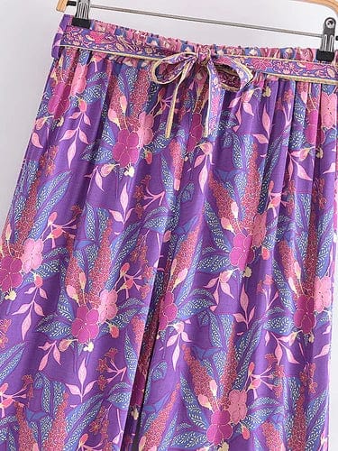 boheme junction Anhui MORELLO Cropped Kimono & Pants Set