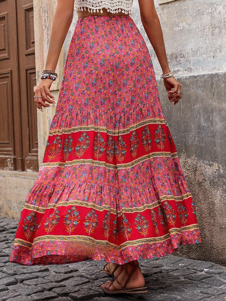 PIPPA Maxi Skirt - Pink-Women Skirts- Boheme Junction