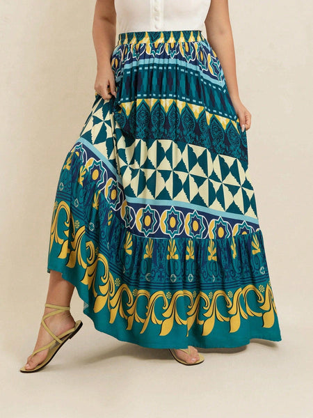 PLUS SIZE Adriana Maxi Skirt | LAST SIZES-Plus Size Skirts- Boheme Junction