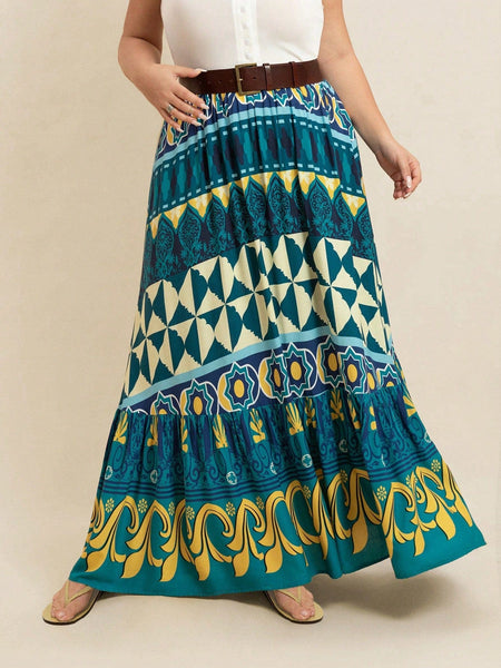 PLUS SIZE Adriana Maxi Skirt | LAST SIZES-Plus Size Skirts- Boheme Junction