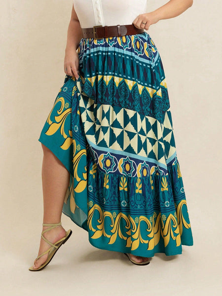 PLUS SIZE Adriana Maxi Skirt | LAST SIZES-Plus Size Skirts- Boheme Junction