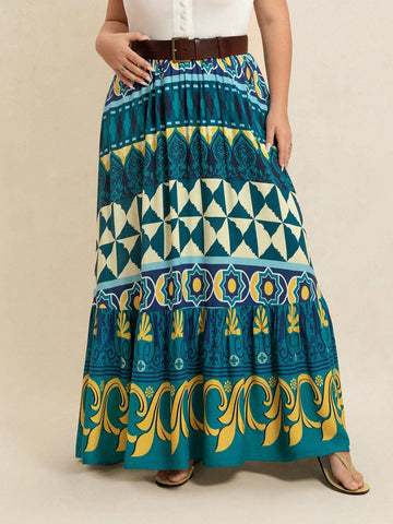 PLUS SIZE Adriana Maxi Skirt | LAST SIZES-Plus Size Skirts- Boheme Junction