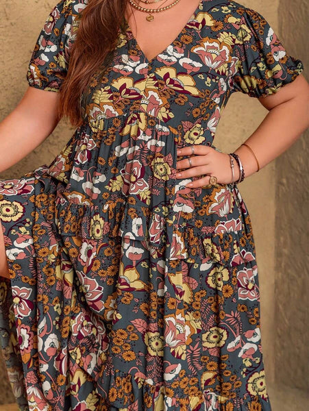 PLUS SIZE Aiden Maxi Dress - Grey-Plus Size Dresses- Boheme Junction