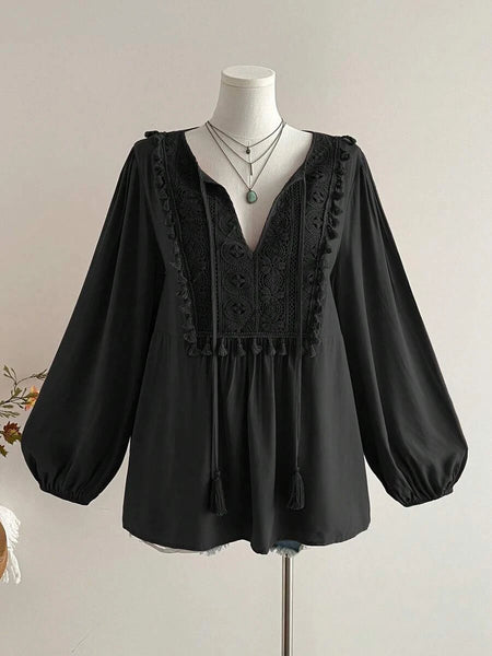 Boheme Junction Plus Size Tops PLUS SIZE Alyce Top - Black