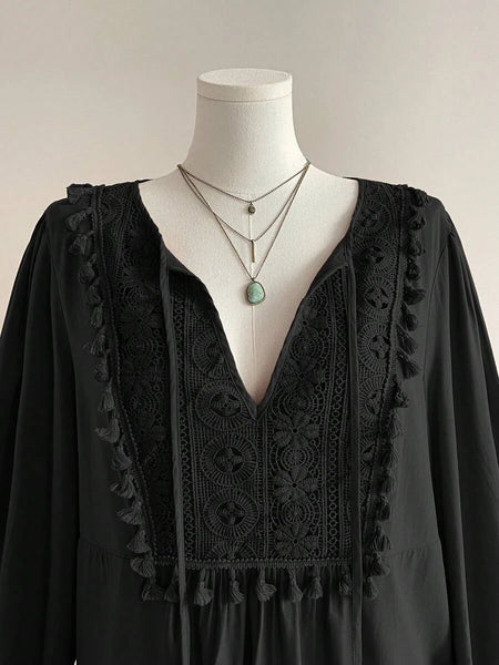 Boheme Junction Plus Size Tops PLUS SIZE Alyce Top - Black
