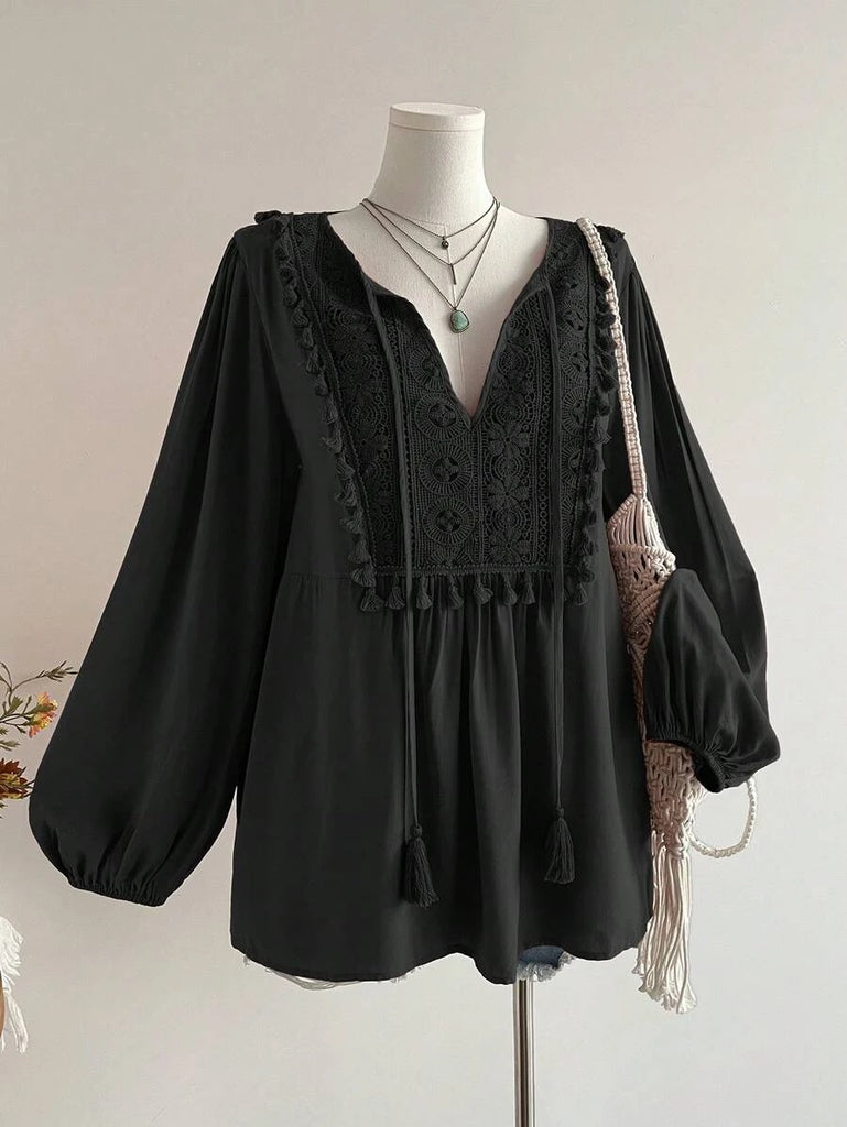 Boheme Junction Plus Size Tops PLUS SIZE Alyce Top - Black