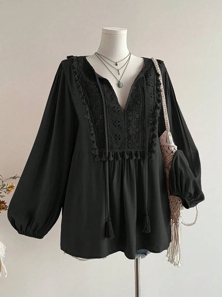 Boheme Junction Plus Size Tops PLUS SIZE Alyce Top - Black