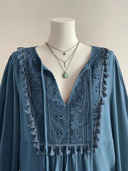 Boheme Junction Plus Size Tops PLUS SIZE Alyce Top - Blue