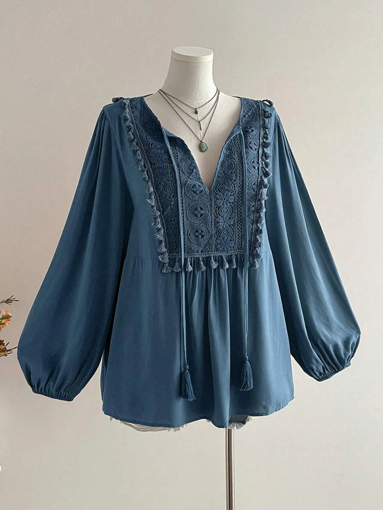 Boheme Junction Plus Size Tops PLUS SIZE Alyce Top - Blue