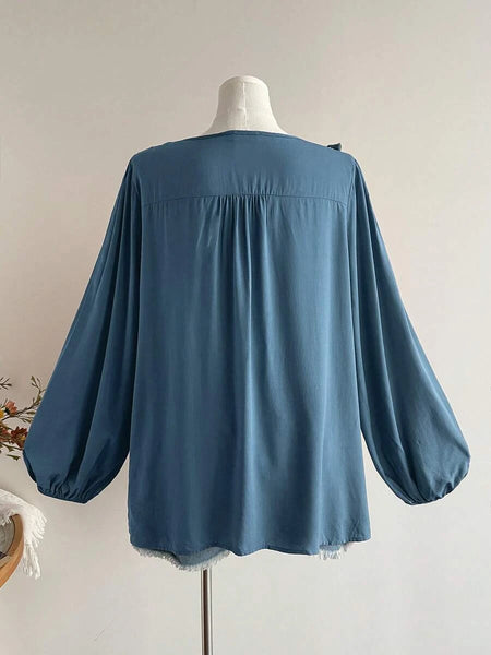 Boheme Junction Plus Size Tops PLUS SIZE Alyce Top - Blue