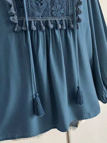 Boheme Junction Plus Size Tops PLUS SIZE Alyce Top - Blue