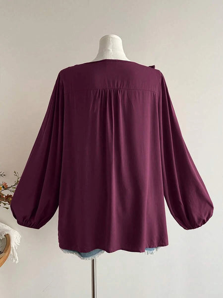 Boheme Junction Plus Size Tops PLUS SIZE Alyce Top - Burgundy