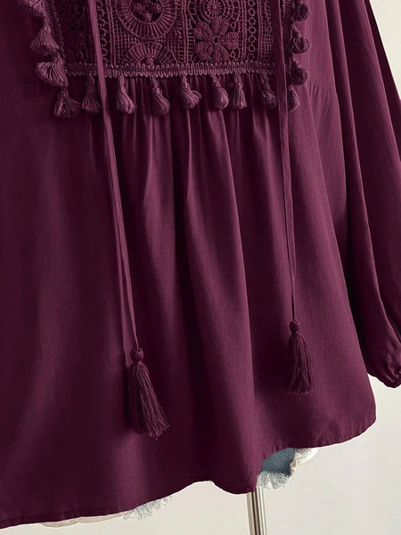 Boheme Junction Plus Size Tops PLUS SIZE Alyce Top - Burgundy