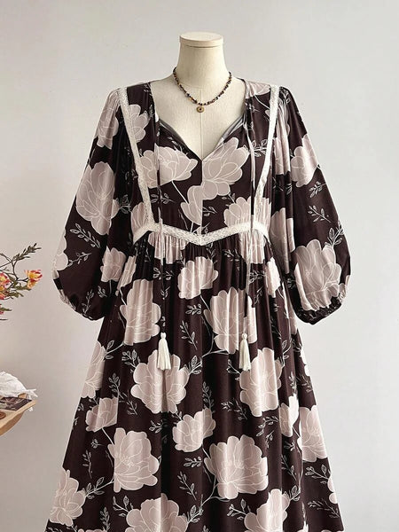 Boheme Junction Plus Size Dresses PLUS SIZE Audrey Maxi Dress - Chocolate