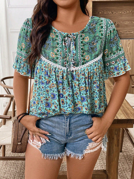 PLUS SIZE Benni Top - Green | LAST SIZES-Plus Size Tops- Boheme Junction