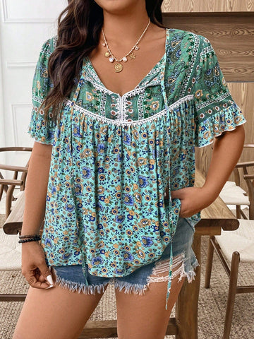  Boheme Junction Plus Size Tops PLUS SIZE Benni Top - Green