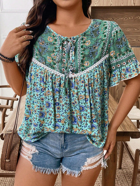 PLUS SIZE Benni Top - Green | LAST SIZES-Plus Size Tops- Boheme Junction