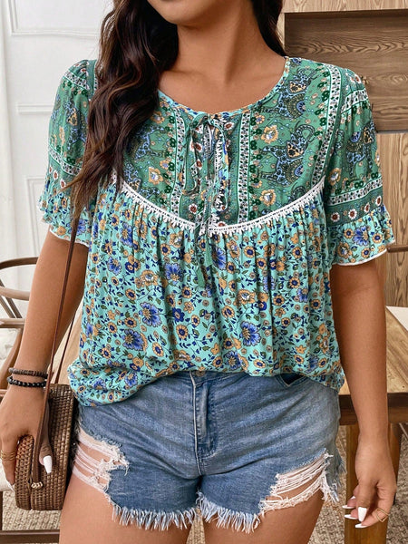 PLUS SIZE Benni Top - Green | LAST SIZES-Plus Size Tops- Boheme Junction