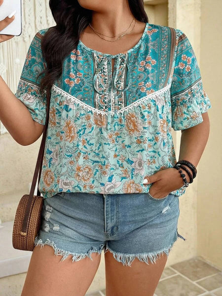 PLUS SIZE Benni Top - Mint-Plus Size Tops- Boheme Junction