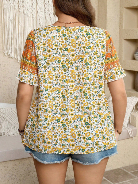 PLUS SIZE Benni Top - Yellow-Plus Size Tops- Boheme Junction