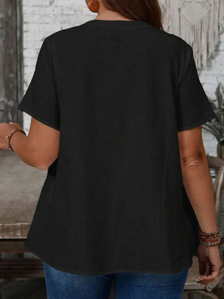 PLUS SIZE Bowie Top - Black-Plus Size Tops- Boheme Junction