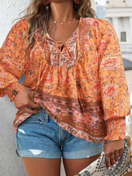 PLUS SIZE Bradlee Top - Orange-Plus Size Tops- Boheme Junction