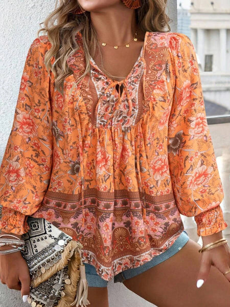 PLUS SIZE Bradlee Top - Orange-Plus Size Tops- Boheme Junction