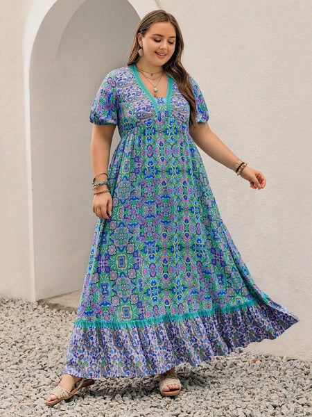 PLUS SIZE Capri Maxi Dress | LAST SIZES-Plus Size Dresses- Boheme Junction