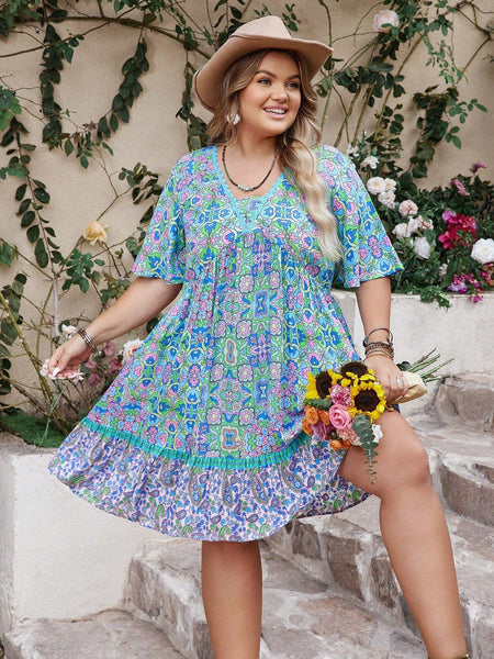 PLUS SIZE Capri Midi Dress | LAST SIZES-Plus Size Dresses- Boheme Junction