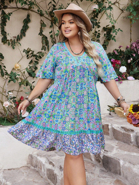 PLUS SIZE Capri Midi Dress | LAST SIZES-Plus Size Dresses- Boheme Junction
