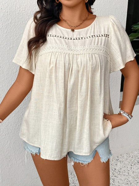 PLUS SIZE Cara Top | LAST SIZES-Plus Size Blouses- Boheme Junction