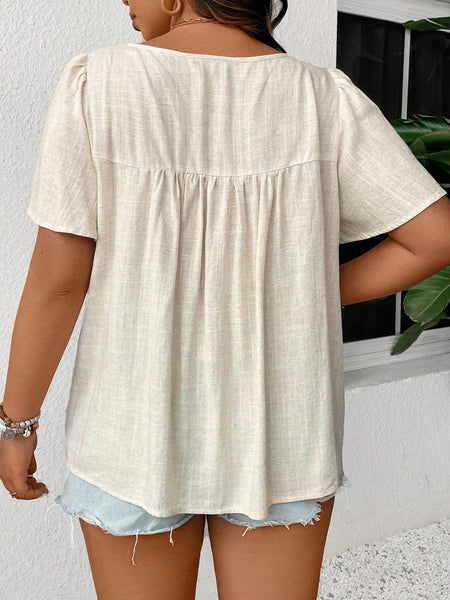 PLUS SIZE Cara Top | LAST SIZES-Plus Size Blouses- Boheme Junction