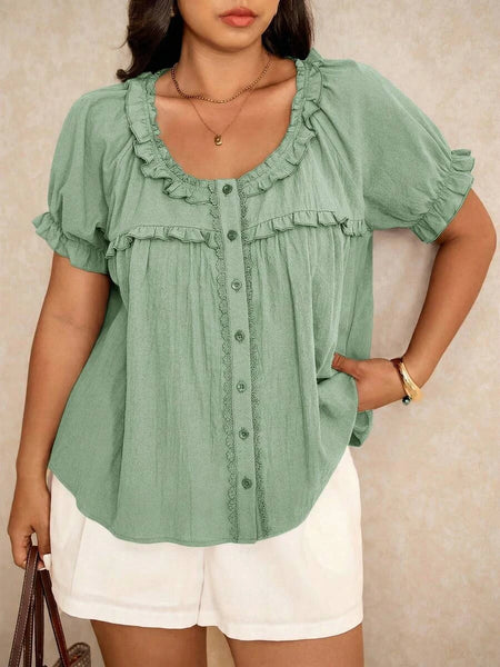 Boheme Junction Plus Size Tops PLUS SIZE Carla Top - Mint