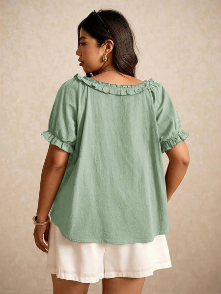 Boheme Junction Plus Size Tops PLUS SIZE Carla Top - Mint