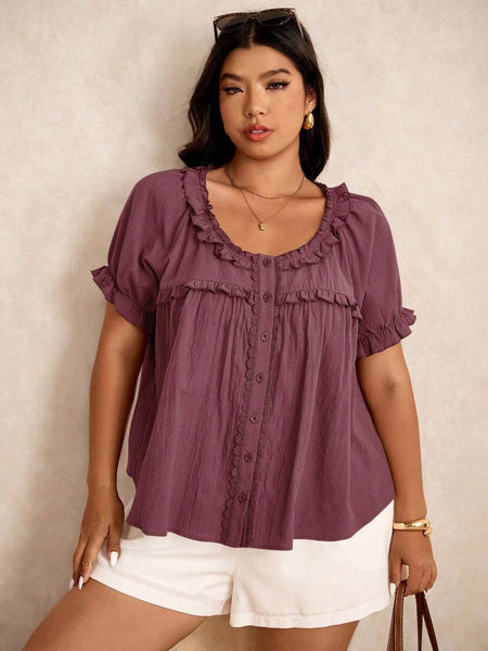 Boheme Junction Plus Size Tops PLUS SIZE Carla Top - Mulberry
