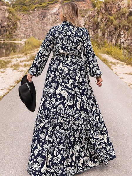 PLUS SIZE Carrie Maxi Dress - Dark Navy-Plus Size Dresses- Boheme Junction
