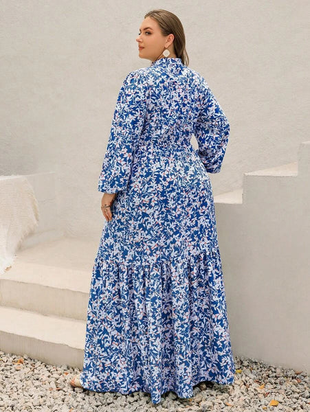 PLUS SIZE Carrie Maxi Dress - Light Blue-Plus Size Dresses- Boheme Junction
