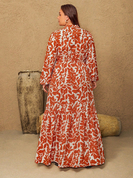 PLUS SIZE Carrie Maxi Dress - Orange-Plus Size Dresses- Boheme Junction