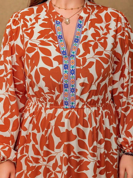PLUS SIZE Carrie Maxi Dress - Orange-Plus Size Dresses- Boheme Junction