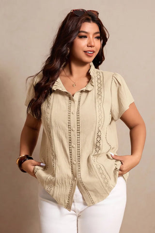 Boheme Junction Plus Size Tops PLUS SIZE Celia Top - Beige