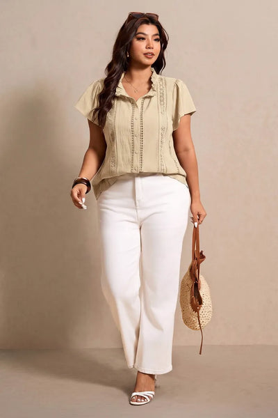 Boheme Junction Plus Size Tops PLUS SIZE Celia Top - Beige