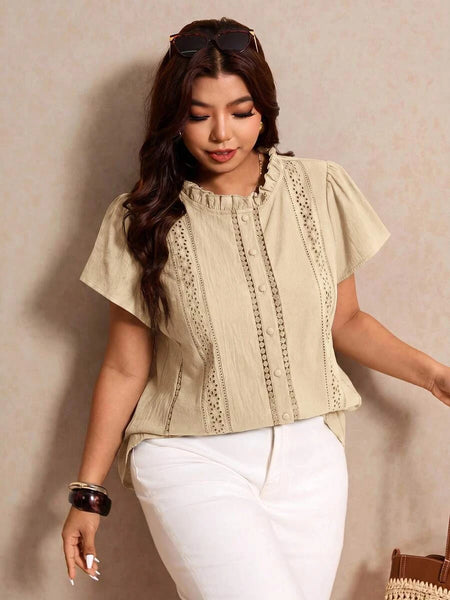 Boheme Junction Plus Size Tops PLUS SIZE Celia Top - Beige